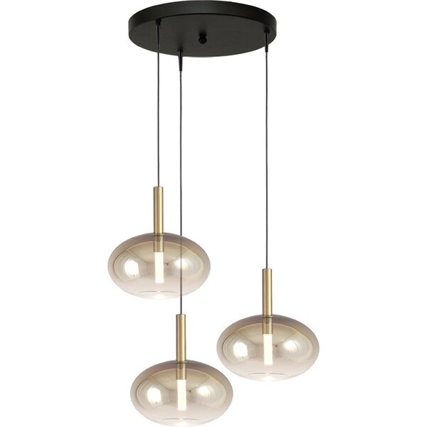 Master Light Lido 3-light round pendant lamp