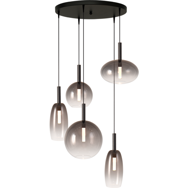 Master Light Lido pendant lamp 5 lights round
