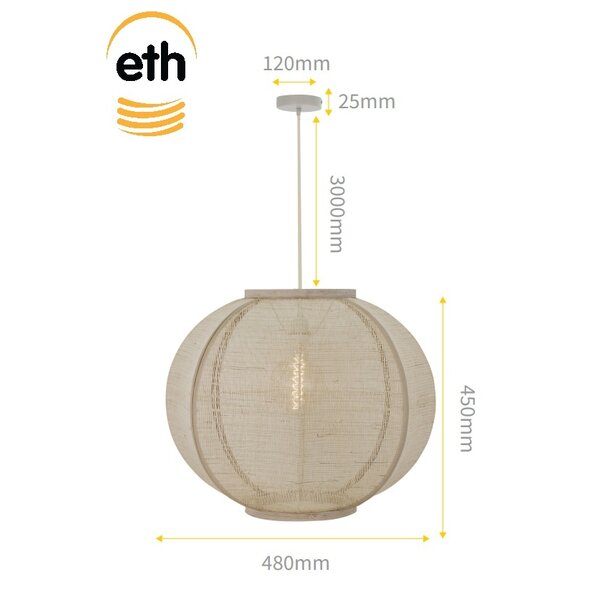 ETH Fabric pendant lamp 48 cm