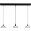 Master Light Pendant lamp Melani 3 lights black LED
