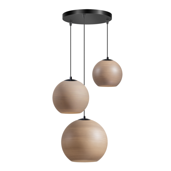 ETH Pendant lamp Orb Saturn 3 lights round