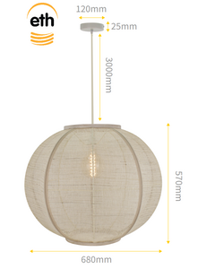 ETH Hanging lamp Fabric 68 cm