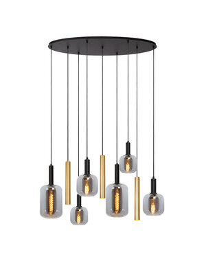Lucide Hanging lamp Joanet coffee oval