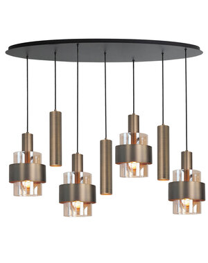 HighLight  Marrone oval pendant lamp
