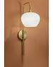 Licht &  Wonen/ Artdelight Wandlamp Dajano  met wit glas