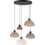Master Light Studio Monton 5-light round pendant lamp