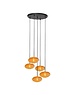 Steinhauer Pendant lamp Haloswap amber round
