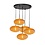 Steinhauer Pendant lamp Haloswap amber round