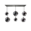 ETH Hanging lamp Orb 6 lights