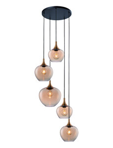 Freelight Fresu 5-light round pendant lamp