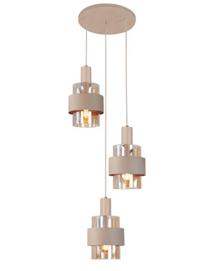 HighLight  Marrone 3-light round pendant lamp