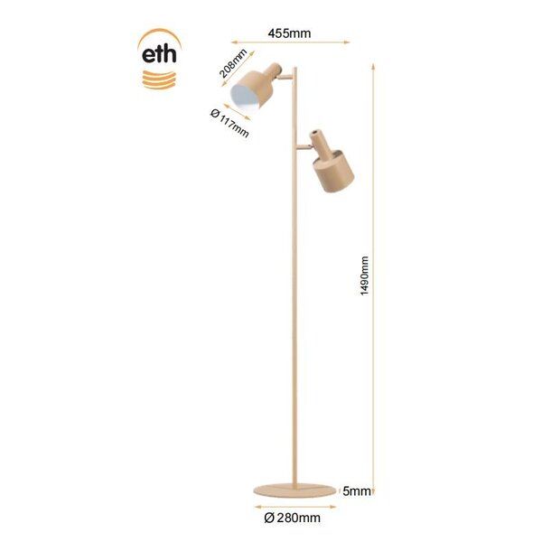 ETH Sledge floor lamp 2 lights