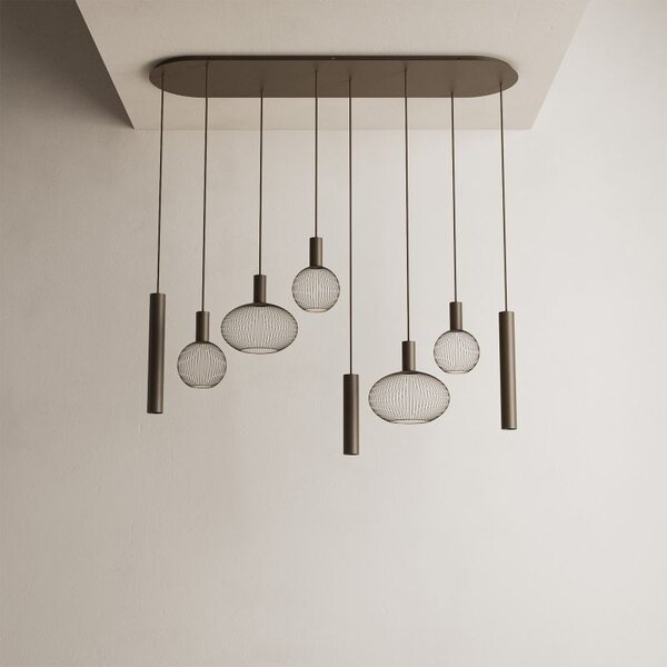 Ztahl Dijkos verlichting Hanglamp Como ovaal plat