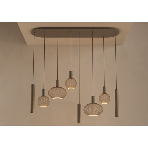 Ztahl Dijkos verlichting Hanglamp Como ovaal plat