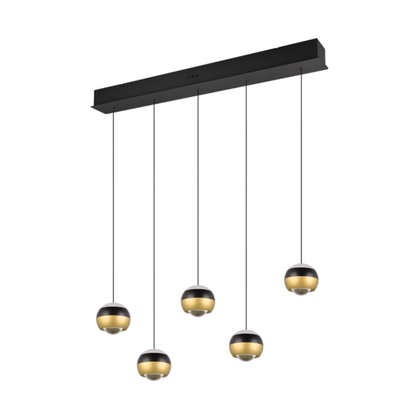 Trio Leuchten Hanglamp Orbit 5 lichts balk
