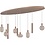 Master Light Hanglamp Tence ovaal 9 lichts
