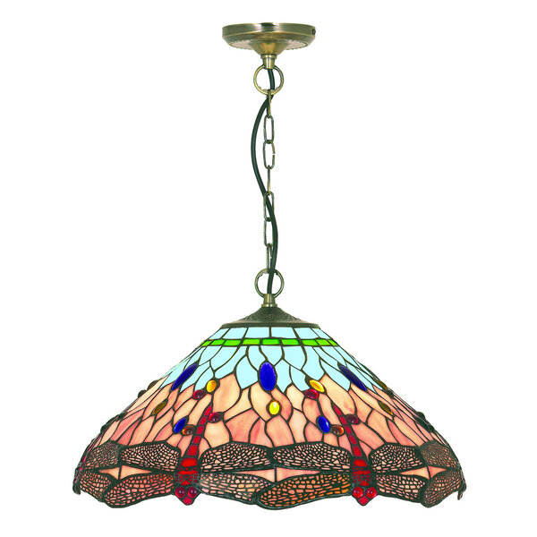 Searchlight Hanglamp Tiffany Dragonfly