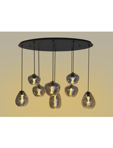 Light Trend Hola 8-light oval pendant lamp