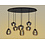 Light Trend Hola 8-light oval pendant lamp