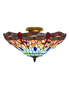Searchlight Plafondlamp Tiffany Dragonfly