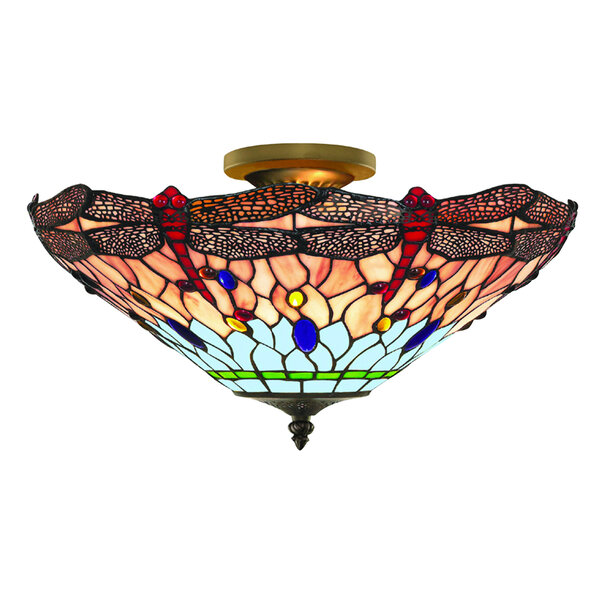 Searchlight Tiffany Dragonfly ceiling lamp