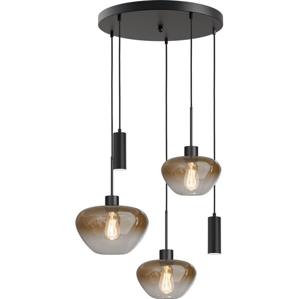 Master Light Genoa round pendant lamp 3 + 2