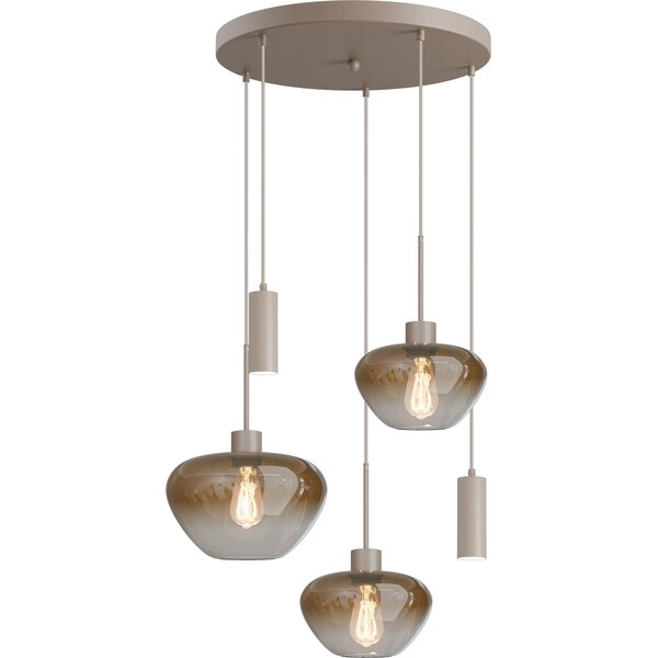 Master Light Genoa round pendant lamp 3 + 2