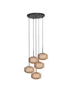 Steinhauer Pendant lamp Haloswap 5 lights round
