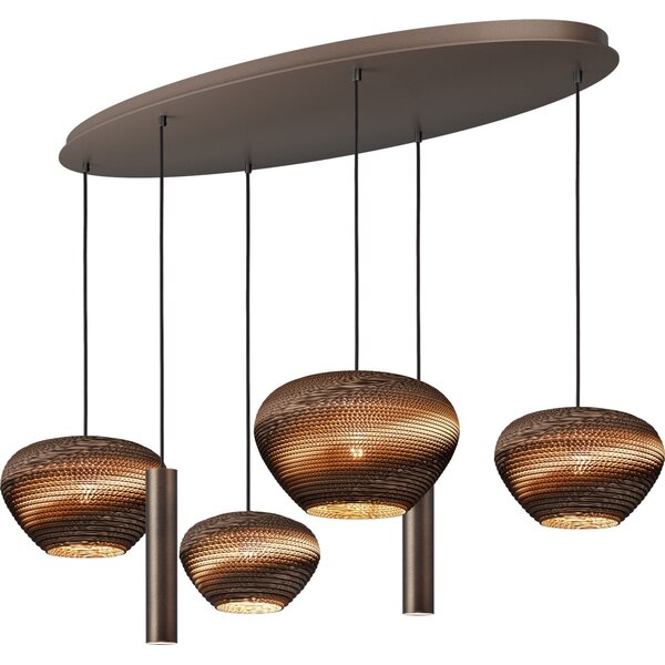 Master Light Hanglamp Cartone 4+2  ovaal