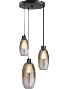Master Light Hanging lamp Olive round 3 lights