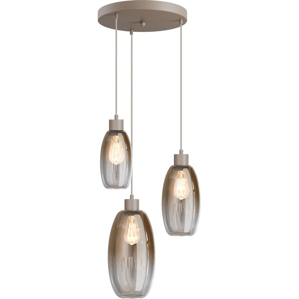 Master Light Hanging lamp Olive round 3 lights