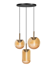 ETH Yvonne 3-light round pendant lamp