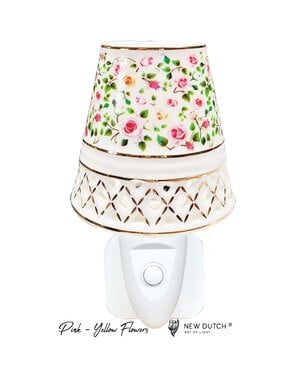 New Dutch Night Light Pink-Yellow Flowers