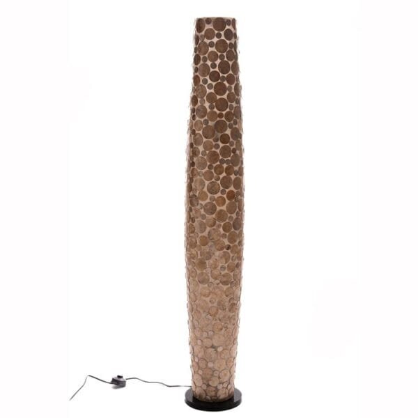 Villaflor Apollo Coin Gold Floor Lamp