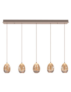 HighLight  Hanglamp Egg  Champagne 5 lichts balk