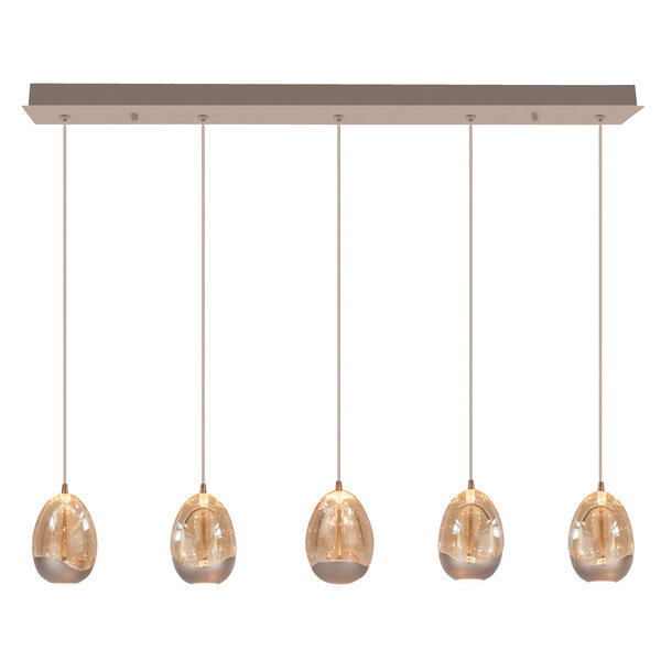 HighLight  Egg Champagne Pendant Lamp 5-light bar