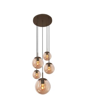 Steinhauer Bollique pendant lamp amber spheres