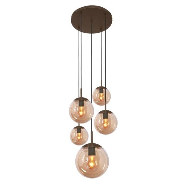 Steinhauer Bollique pendant lamp amber spheres