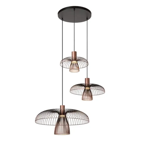 Lucide Nigella 3-light round pendant lamp