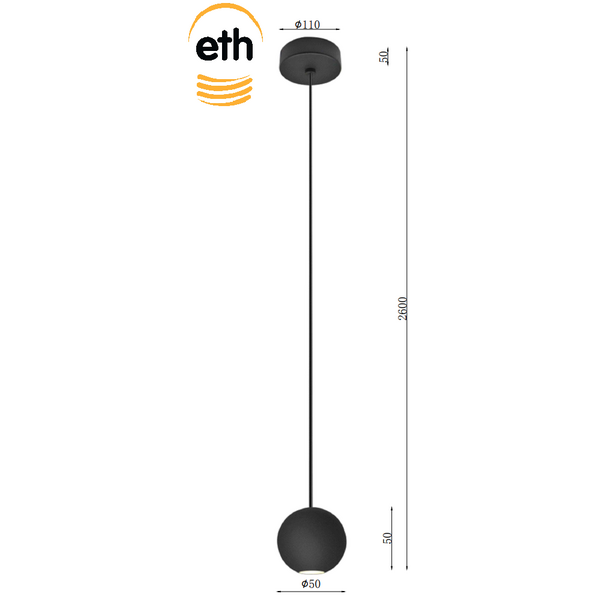 ETH Grace 1-light pendant lamp