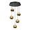 Steinhauer Hanglamp Belluno 5  lichts rond