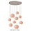 Master Light Leota 9-light round pendant lamp