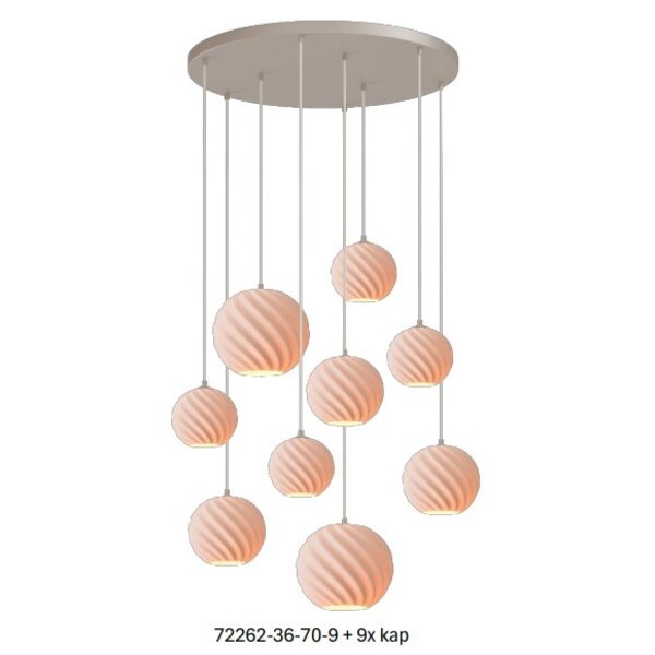 Master Light Leota 9-light round pendant lamp