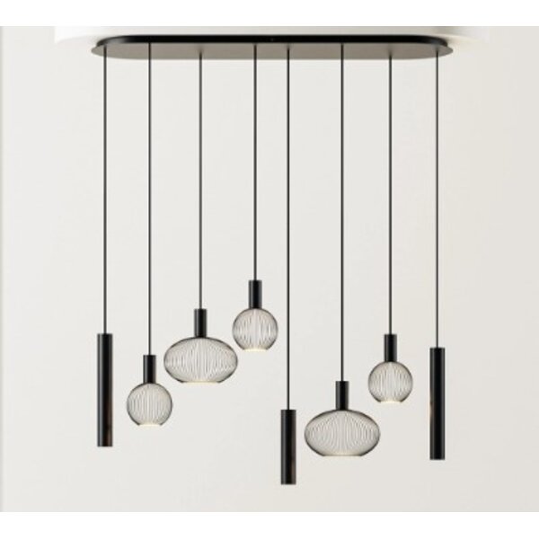 Ztahl Dijkos verlichting Hanglamp Como ovaal plat
