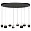 Steinhauer Belluno 8-light oval pendant lamp