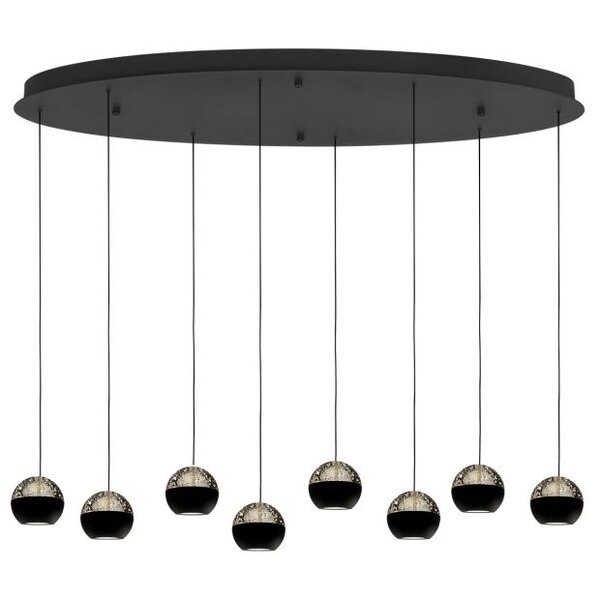 Steinhauer Belluno 8-light oval pendant lamp