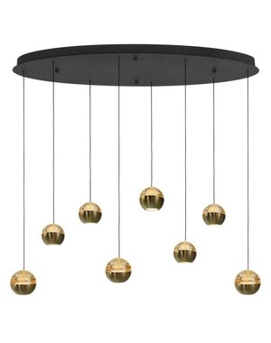 Steinhauer Belluno 8-light oval pendant lamp