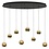 Steinhauer Belluno 8-light oval pendant lamp