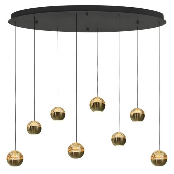 Steinhauer Belluno 8-light oval pendant lamp