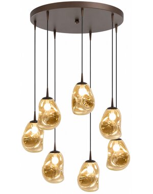 Master Light Hanglamp Lava mini 7 lichts rond